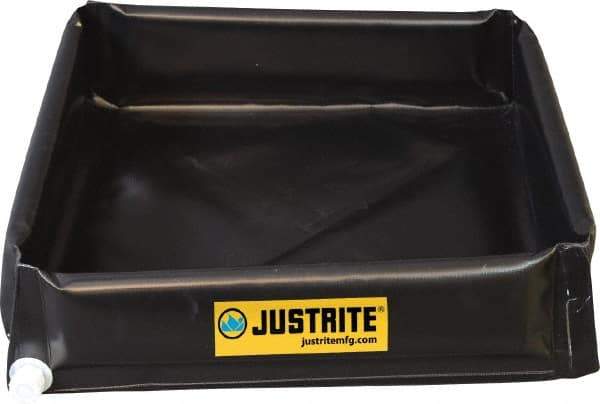 Justrite - 110 Gal Low Wall Berm - 6' Wide x 6" Long - Benchmark Tooling