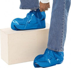 PolyConversions - Size L, Polyolefin, Non-Skid Shoe Cover - Blue, Chemical Resistant - Benchmark Tooling