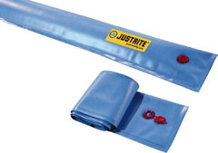 Justrite - 5' Long x 3/4' Wide, PVA Boom/Drain Dam - Light Blue, Use to Stop Contaminated Groundwater From Going Down the Drain - Benchmark Tooling