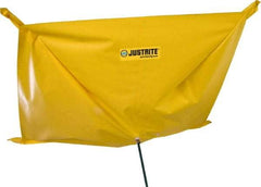 Justrite - 15' Diam, Square Roof Leak Diverter & Pipe Leak Diverter - 15' Long x 15' Wide, Yellow - Benchmark Tooling