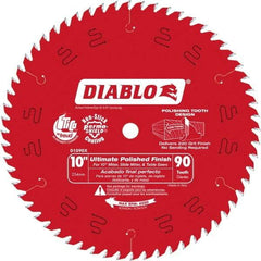 Freud - 10" Diam, 5/8" Arbor Hole Diam, 90 Tooth Wet & Dry Cut Saw Blade - Carbide-Tipped, Fine Finishing Action, Standard Round Arbor - Benchmark Tooling