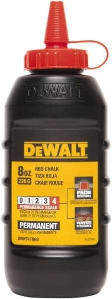 DeWALT - 8 oz Container Chalk Refill - Permanent Red - Benchmark Tooling