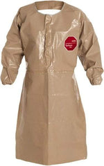 Dupont - Size 4XL, 44" Long, Coat Apron - Tychem CPF 3, 18 oz, Tan - Benchmark Tooling