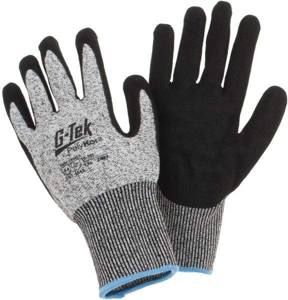 PIP - Size 2XL, ANSI Cut Lvl A4, Cut Resistant Gloves - Palm & Fingers Coated, Salt & Pepper - Benchmark Tooling