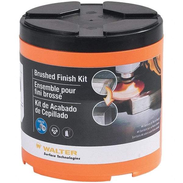 WALTER Surface Technologies - Power Sander #4 Brushed Finish Kit for Flat Surfaces - Benchmark Tooling