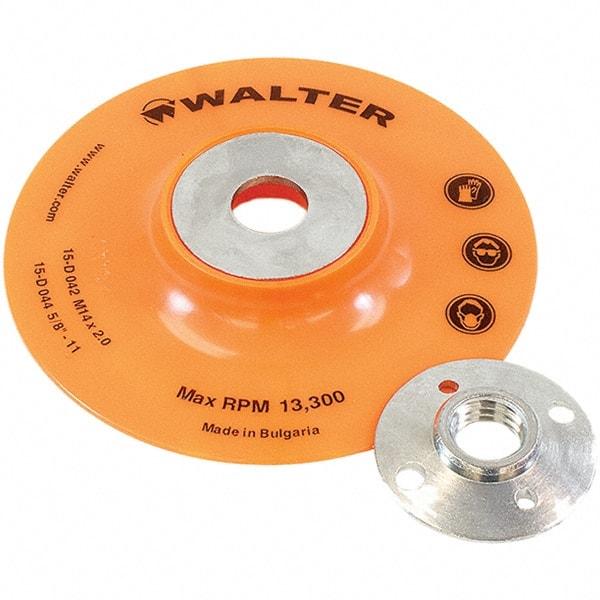 WALTER Surface Technologies - 4-1/2" Diam Disc Backing Pad - 13,300 RPM - Benchmark Tooling