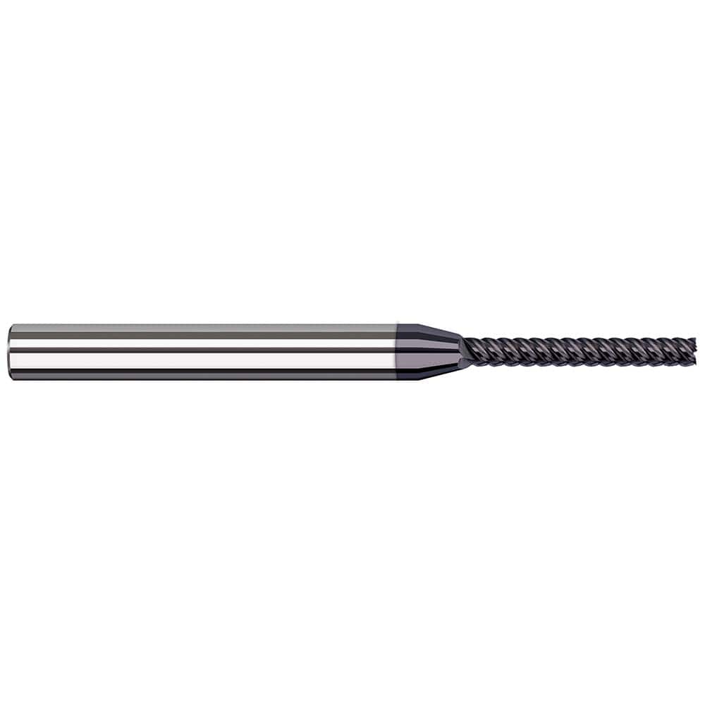 Square End Mill: 5/32'' Dia, 1-1/4'' LOC, 3/16'' Shank Dia, 3'' OAL, 7 Flutes, Solid Carbide Single End, AlTiN Finish, 41 ° Variable Helix, RH Cut, RH Flute