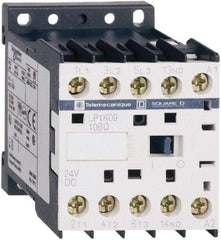 Schneider Electric - 3 Pole, 24 Coil VDC, 6 Amp at 440 VAC, Nonreversible IEC Contactor - BS 5424, CSA, IEC 60947, NF C 63-110, RoHS Compliant, UL Listed, VDE 0660 - Benchmark Tooling