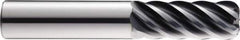 SGS - 1/4", 6 Flute, Single End, Solid Carbide, 0.015" Corner Radius End Mill - 4" OAL, 41° Helix, Right Hand Flute, 3/8" LOC, Right Hand Cut, 1-1/8" Extended Reach - Benchmark Tooling