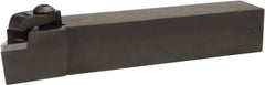 Hertel - DPGR 432, -5° Lead Angle IDLP External Left Hand Indexable Profiling Toolholder - 1" Shank Height x 1" Shank Width, 5" Long, Steel - Benchmark Tooling