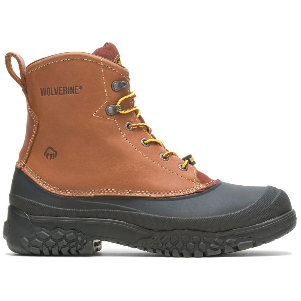 Work Boot: Size 13, 6″ High, Leather, Steel Toe Brown, Extra Wide Width