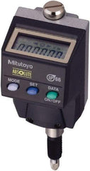 Mitutoyo - 0 to 5.6mm Range, 0.0005" Graduation, Electronic Drop Indicator - Accurate to 0.0008", LCD Display - Benchmark Tooling