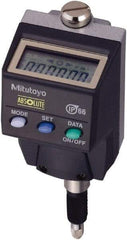 Mitutoyo - 0 to 5.6mm Range, 0.0005 & 0.00005" Graduation, Electronic Drop Indicator - Accurate to 0.00012", LCD Display - Benchmark Tooling