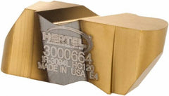 Hertel - 3094IR Grade HC120, 4.8mm Cutting Width Carbide Grooving Insert - 4.57mm Max Depth of Cut, Left Hand, 3/32" Corner Radius, TiN Finish - Benchmark Tooling