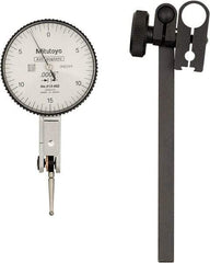 Mitutoyo - 0.03" Range, 0-15-0 Dial Reading, 0.0005" Graduation Dial Drop Indicator - 40mm Dial, 1/2" Range per Revolution, Includes NIST Traceability Certification - Benchmark Tooling