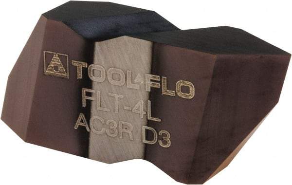 Tool-Flo - FLT4 Grade AC50, Internal/External 60° V Threading Insert - 6 to 20 TPI Ext Pitch, 5 to 12 TPI Int Pitch, Left Hand Insert, AlTiN Finish, Carbide - Benchmark Tooling