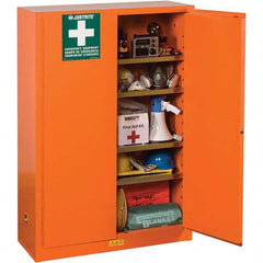 Justrite - Empty First Aid Cabinets & Cases Type: Emergency Preparedness Storage Cabinet Height (Inch): 65 - Benchmark Tooling