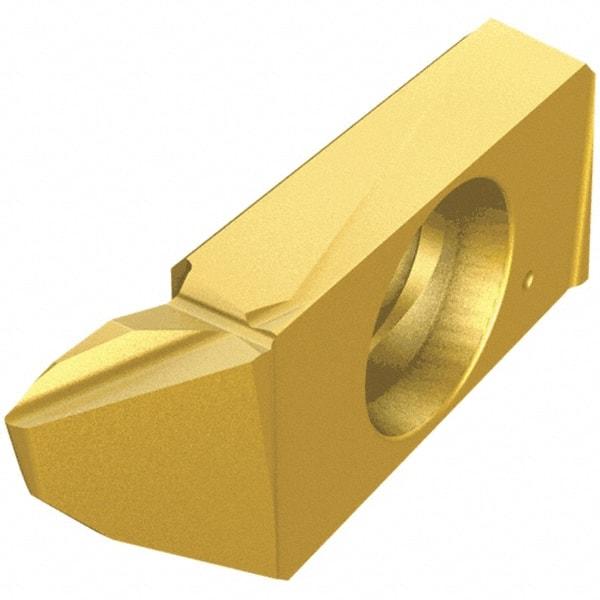 Iscar - 22SCIR Grade IC1008, 1mm Cutting Width Carbide Grooving Insert - 3mm Max Depth of Cut, 0.08mm Corner Radius, TiAlN/TiN Finish - Benchmark Tooling