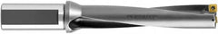 Komet - 148mm Max Drill Depth, 4xD, 37mm Diam, Indexable Insert Drill - 2 Inserts, 40mm Shank Diam, Straight Shank - Benchmark Tooling