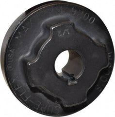 TB Wood's - 7/8" Max Bore Diam, 3/16" x 3/32" Keyway Width x Depth, 2-1/2" Hub, 4 Flexible Coupling Flange - 2-1/2" OD, 55/64" OAL, Sintered Steel, Type J - Benchmark Tooling