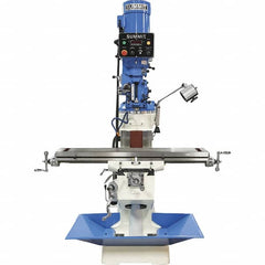 Summit - 9" Table Width x 49" Table Length, Electronic Variable Speed Control, 3 Phase Knee Milling Machine - R8 Spindle Taper, 3 hp - Benchmark Tooling