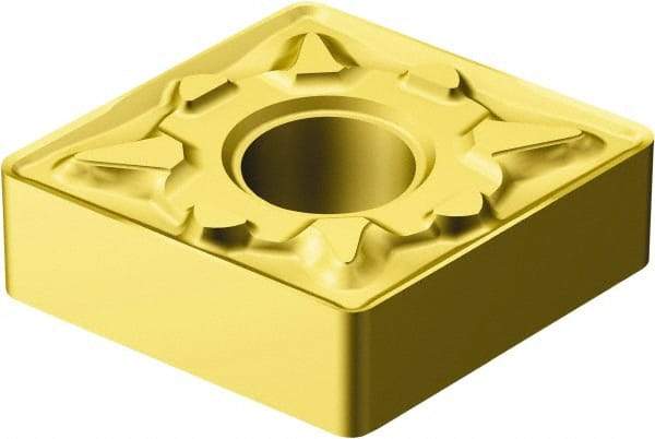 Sandvik Coromant - CNMG433 MM Grade 2035 Carbide Turning Insert - TiAlN/TiN Finish, 80° Diamond, 1/2" Inscr Circle, 3/16" Thick, 3/64" Corner Radius - Benchmark Tooling