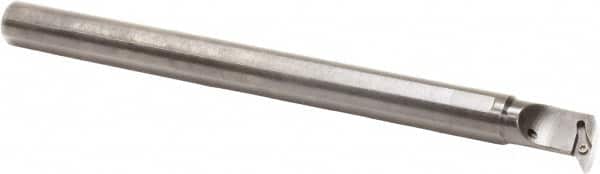 Sumitomo - 0.98" Min Bore Diam, 10" OAL, 3/4" Shank Diam, A-SVUB Indexable Boring Bar - VBMT 221 Insert, Screw Holding Method - Benchmark Tooling