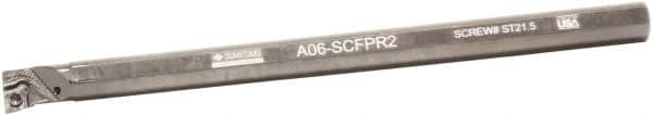 Sumitomo - 0.48" Min Bore Diam, 6" OAL, 3/8" Shank Diam, A-SCFP Indexable Boring Bar - CPMT 21.51 Insert, Screw Holding Method - Benchmark Tooling