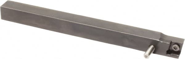 Sumitomo - SCAC, Right Hand Cut, 0° Lead Angle, 3/8" Shank Height x 3/8" Shank Width, Neutral Rake Indexable Turning Toolholder - 4-1/2" OAL, CC.. 21.51 Insert Compatibility, Series Screw Lock - Benchmark Tooling