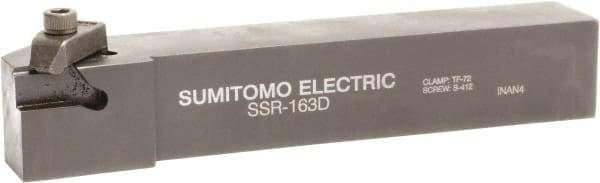 Sumitomo - SS, External, Right Hand, 0.14" Max Depth of Cut, Indexable Grooving Tool Holder - SG 2 Insert Compatibility, 5/8" Shank Height, 5/8" Shank Width, 4-1/2" OAL - Benchmark Tooling