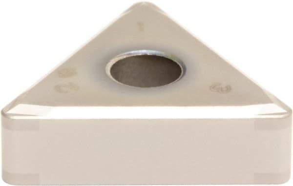 Sumitomo - 6NC-TNGG332 SV Grade BNC200 PCBN Turning Insert - TiN Finish, 60° Triangle, 3/8" Inscr Circle, 3/16" Thick, 1/32" Corner Radius - Benchmark Tooling