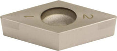 Sumitomo - 2NC-DCGA32.51 LS Grade BNC200 PCBN Turning Insert - TiN Finish, 55° Diamond, 3/8" Inscr Circle, 5/32" Thick, 1/64" Corner Radius - Benchmark Tooling