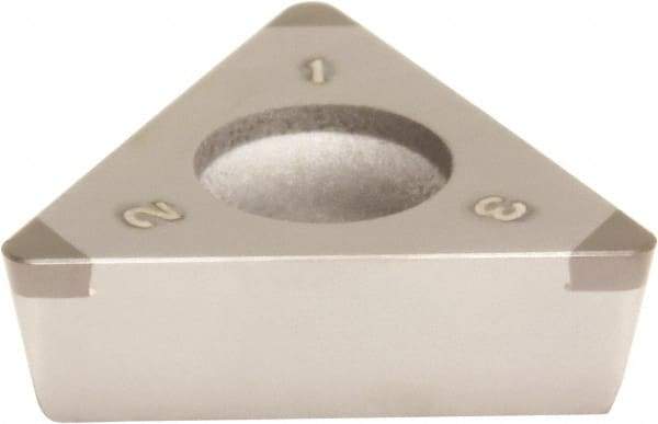 Sumitomo - 3NU-TPGA332 Grade BN350 PCBN Turning Insert - Uncoated, 60° Triangle, 3/8" Inscr Circle, 3/16" Thick, 1/32" Corner Radius - Benchmark Tooling