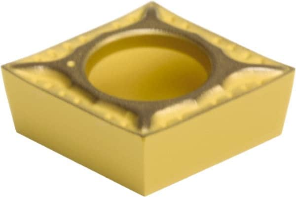 Sumitomo - CCGT32.50 ESI Grade AC610M Carbide Turning Insert - Al2O3 Finish, 80° Diamond, 3/8" Inscr Circle, 5/32" Thick, 0.0039" Corner Radius - Benchmark Tooling