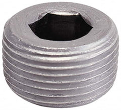 Value Collection - 3/8-18, 13/32" OAL, Alloy Steel Socket Pressure Plug - Uncoated, 7/8" Taper per Foot, 1/4" Hex Key - Benchmark Tooling