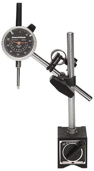 TESA Brown & Sharpe - Indicator and Base Kit - Include Black Face Indicator, Stand - Benchmark Tooling