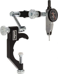 TESA Brown & Sharpe - 0.0005" Graduation, 0.03" Max Meas, 0-15-0 Dial Reading, Indicator & Base Kit - 2-1/2" Base Length x 3/8" Base Diam, 1" Dial Diam - Benchmark Tooling