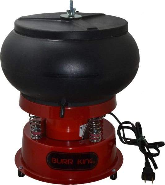 Burr King - 0.1 Cu Ft, 1/30 hp, Vibratory Tumbler - Flow Through Drain - Benchmark Tooling