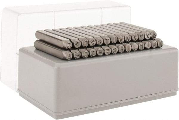 C.H. Hanson - 27 Piece, 3/16" Character Steel Stamp Set - Letters, Standard - Benchmark Tooling