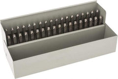 C.H. Hanson - 36 Piece, 3/32" Character Steel Stamp Set - Letters & Figures, Standard - Benchmark Tooling