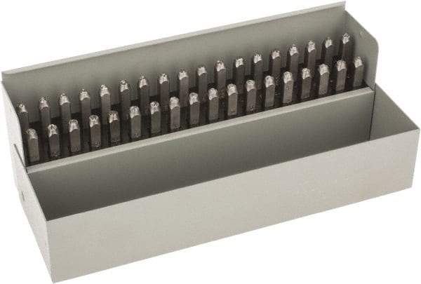 C.H. Hanson - 36 Piece, 1/8" Character Steel Stamp Set - Letters & Figures, Standard - Benchmark Tooling