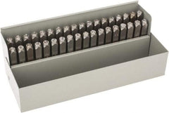 C.H. Hanson - 36 Piece, 1/4" Character Steel Stamp Set - Letters & Figures, Standard - Benchmark Tooling