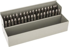 C.H. Hanson - 36 Piece, 1/8" Character Steel Stamp Set - Letters & Figures, Heavy Duty - Benchmark Tooling