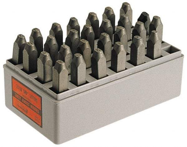 C.H. Hanson - 27 Piece, 1/8" Character Steel Stamp Set - Letters, Reverse - Benchmark Tooling