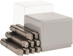 C.H. Hanson - 9 Piece, 1/8" Character Steel Stamp Set - Figures, Reverse - Benchmark Tooling