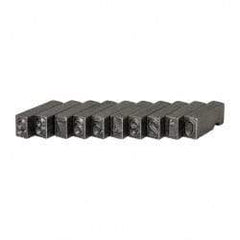 C.H. Hanson - 10 Piece, 1/4 Inch Character, Steel Type Set - 8 Character Capacity, 0-9 Content - Benchmark Tooling