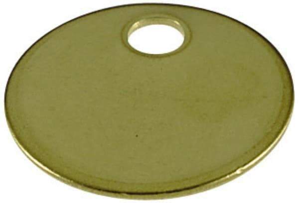 C.H. Hanson - 1 Inch Diameter, Round, Brass Blank Metal Tag - Blank Metal Check - Benchmark Tooling