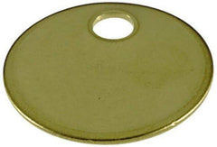 C.H. Hanson - 1-1/4 Inch Diameter, Round, Brass Blank Metal Tag - Blank Metal Check - Benchmark Tooling