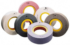 Camel Grinding Wheels - 20" Diam x 10" Hole x 6" Wide Centerless & Cylindrical Grinding Wheel - 46 Grit, Ceramic, Type 7, Coarse Grade, Vitrified Bond, Two Side Recess - Benchmark Tooling
