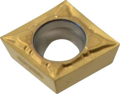 Seco - CPMT32.50 F1 Grade CP200 Carbide Turning Insert - TiAlN/TiN Finish, 80° Diamond, 3/8" Inscr Circle, 5/32" Thick, 0.0039" Corner Radius - Benchmark Tooling